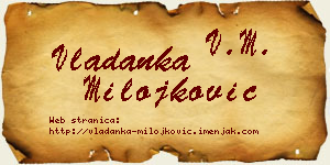 Vladanka Milojković vizit kartica